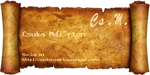 Csuka Márton névjegykártya