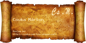 Csuka Márton névjegykártya