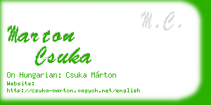 marton csuka business card